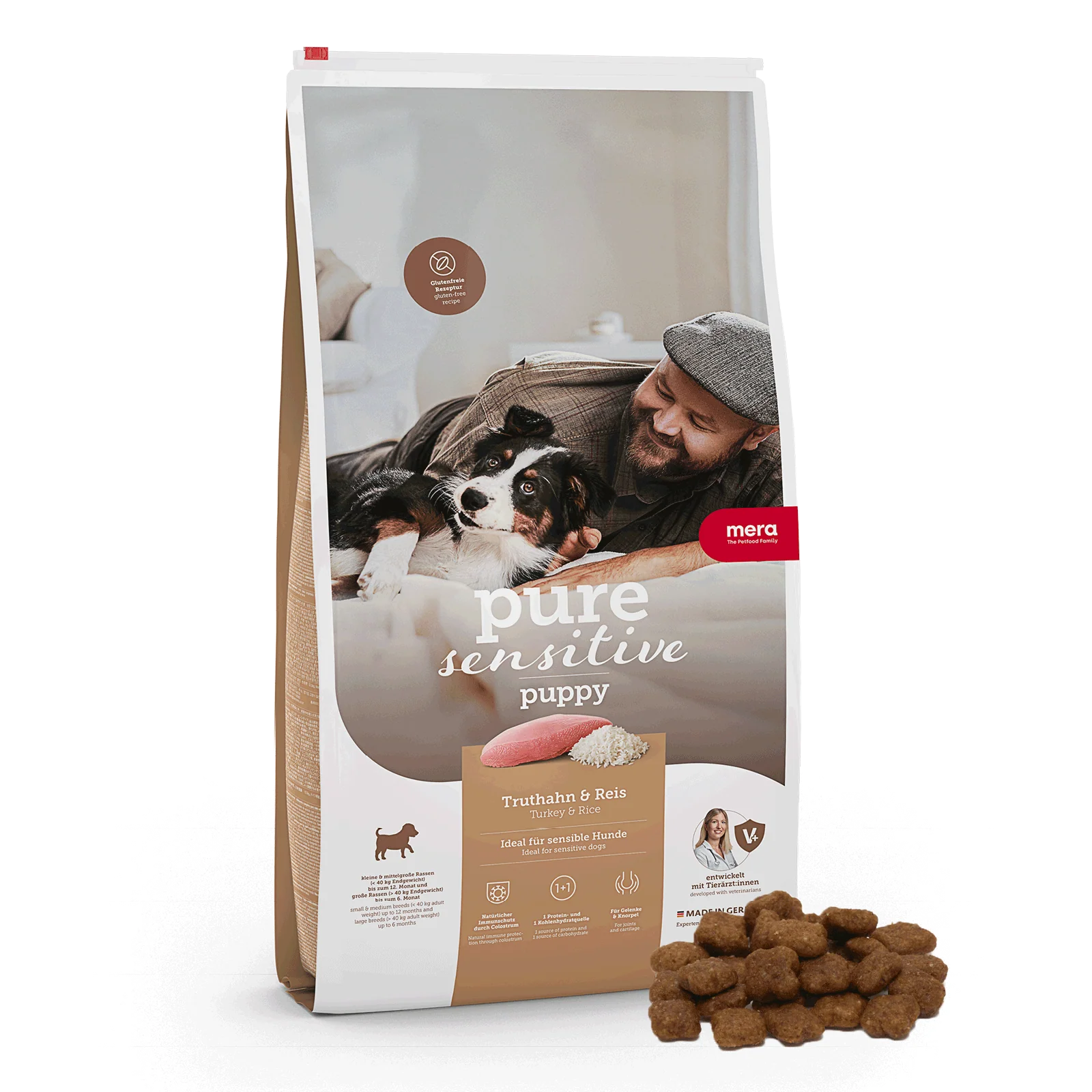 Mera Pure Sensitive Hindili Mini Yavru Köpek Maması, 4Kg