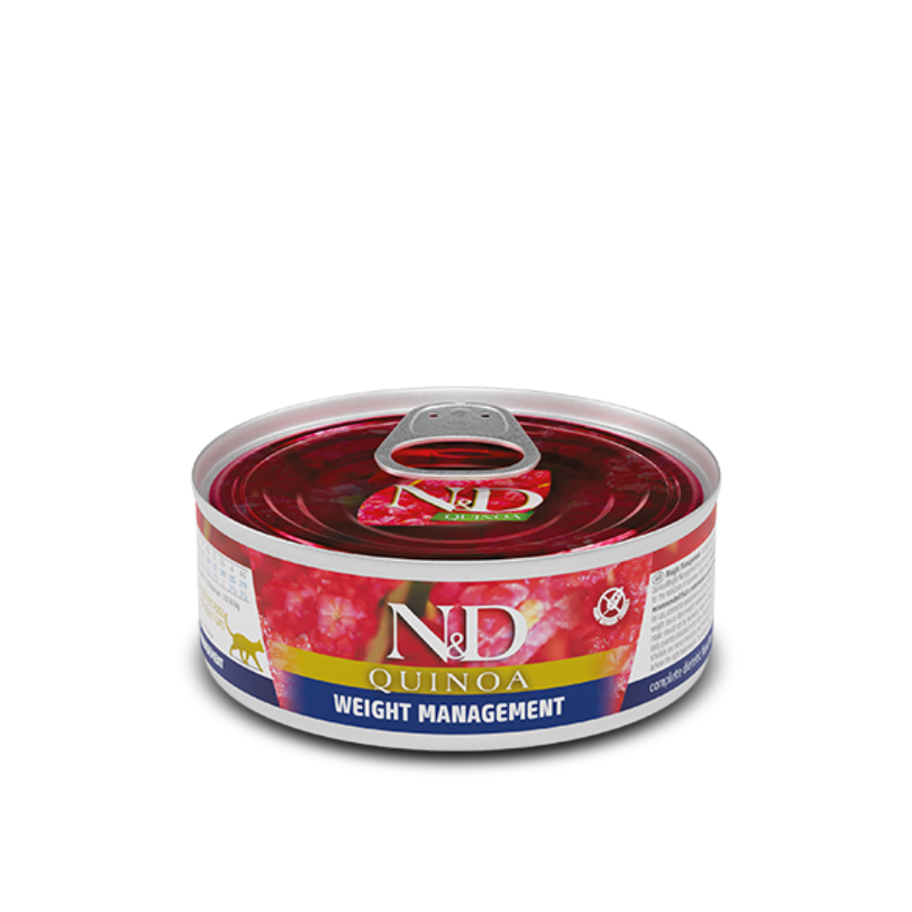 N&D Quinoa Tahılsız Kilo Kontrolü Kilo Kontrolü Yetişkin Kedi Yaş Maması, 80g