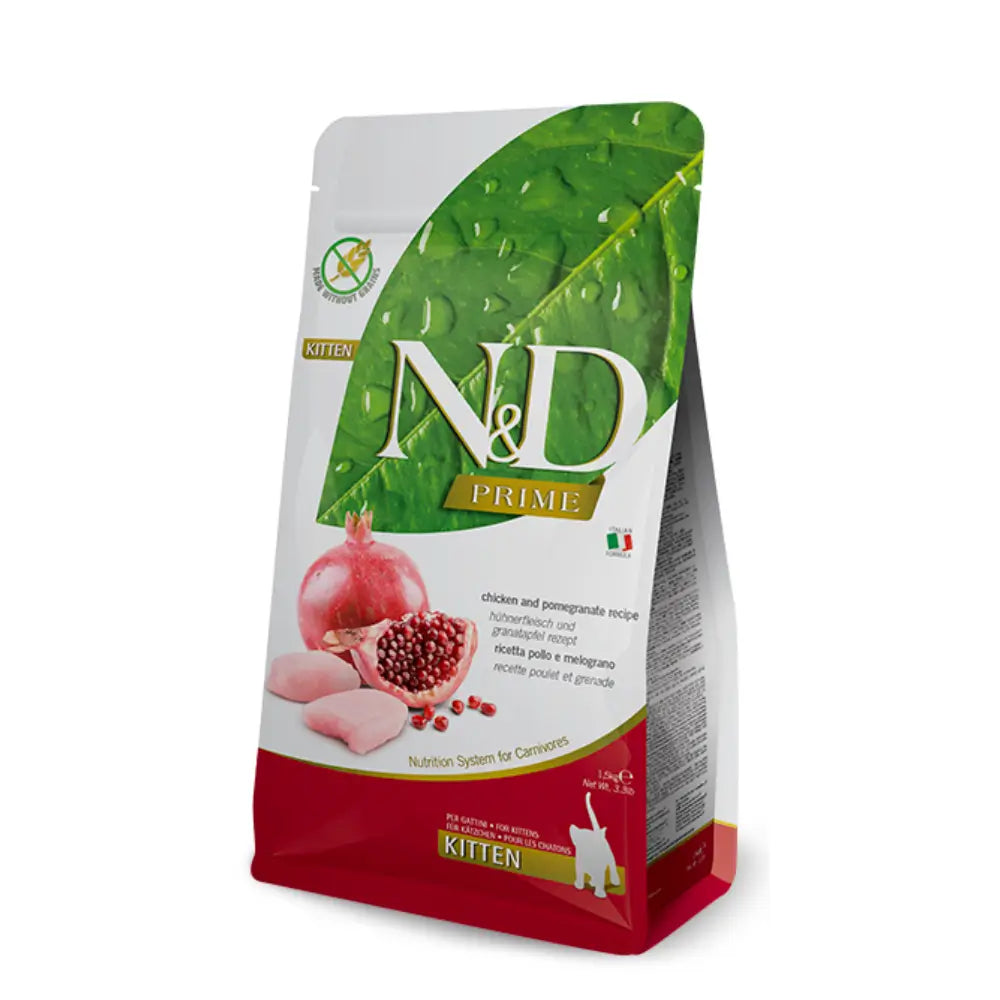 N&D Prime Tahılsız Tavuklu ve Narlı Yavru Kedi Maması