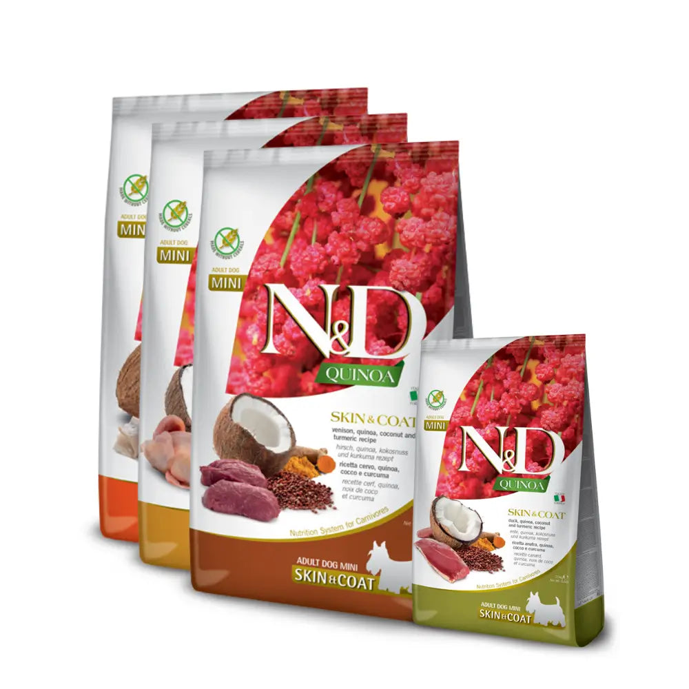 N&D Quinoa Tahılsız Cilt ve Tüy Bakımı Mini Yetişkin Köpek Maması, 2.5kg