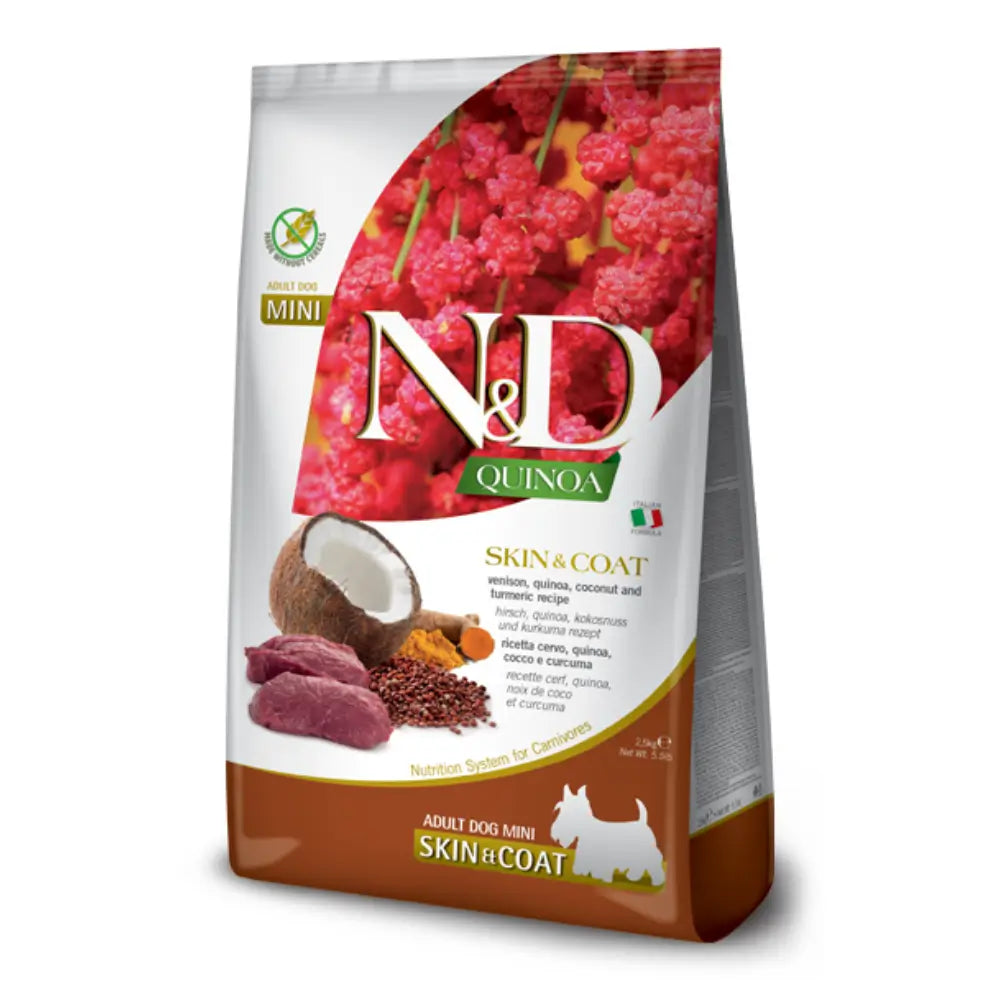 N&D Quinoa Tahılsız Cilt ve Tüy Bakımı Mini Yetişkin Köpek Maması, 2.5kg