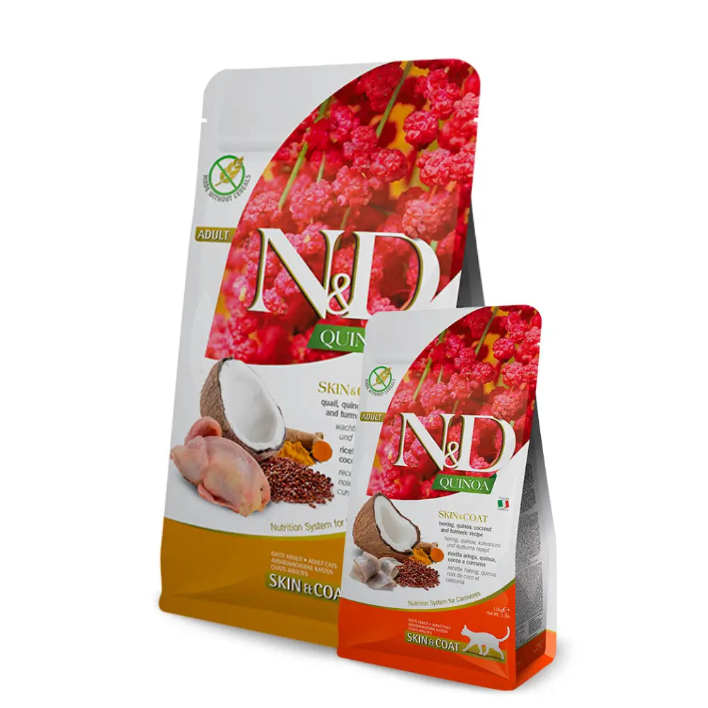 N&D Quinoa Tahılsız Cilt ve Tüy Bakımı Yetişkin Kedi Maması