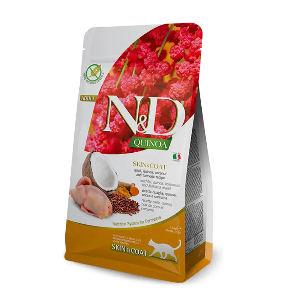 N&D Quinoa Tahılsız Cilt ve Tüy Bakımı Yetişkin Kedi Maması