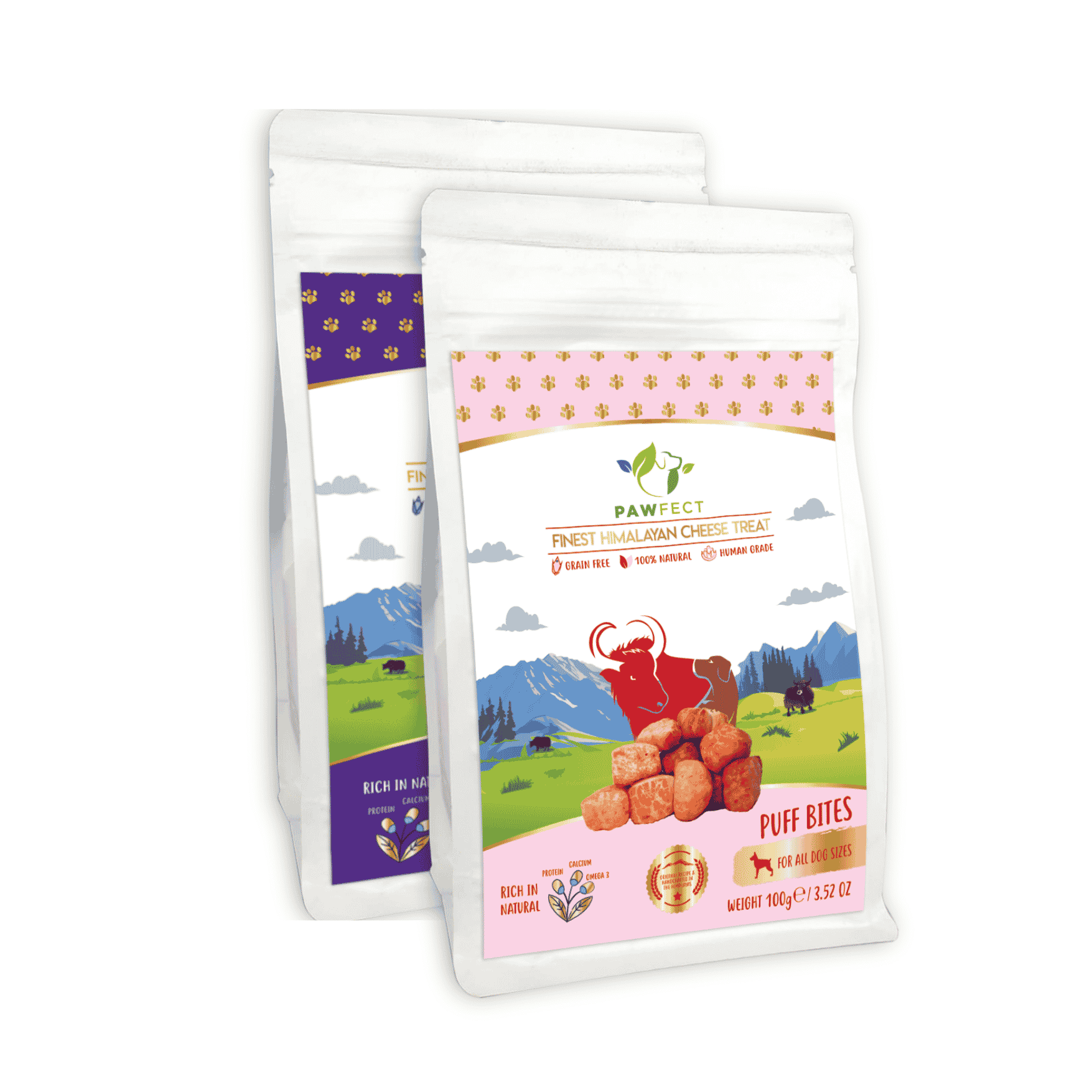 Pawfect Cheese Puff Dondurulmuş Kurutulmuş Köpek Ödülü, 100g