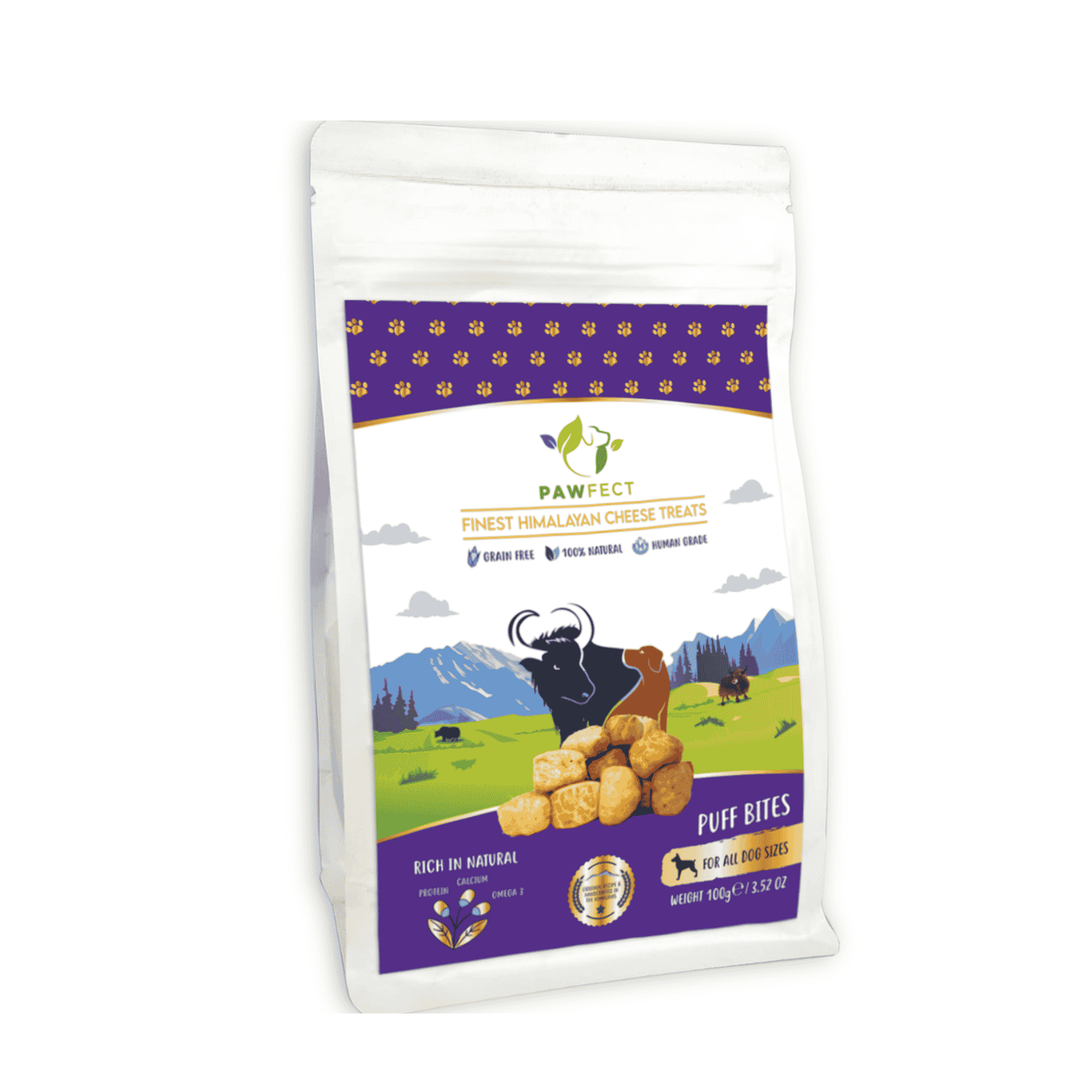 Pawfect Cheese Puff Dondurulmuş Kurutulmuş Köpek Ödülü, 100g