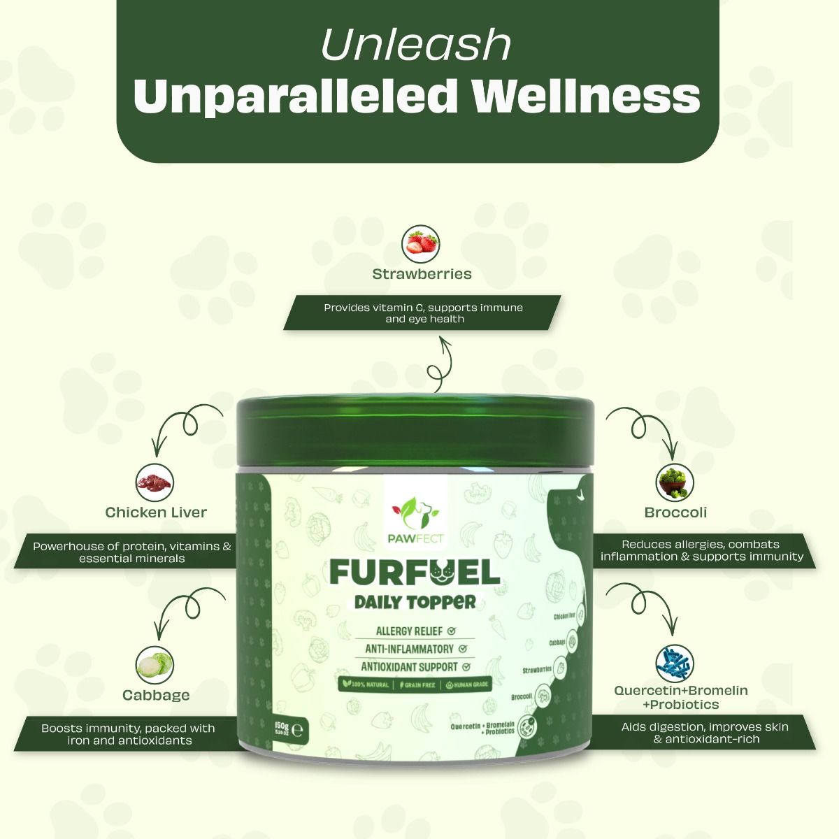 Pawfect Furfuel Tavuk Ciğeri Köpek Toppers, 150g