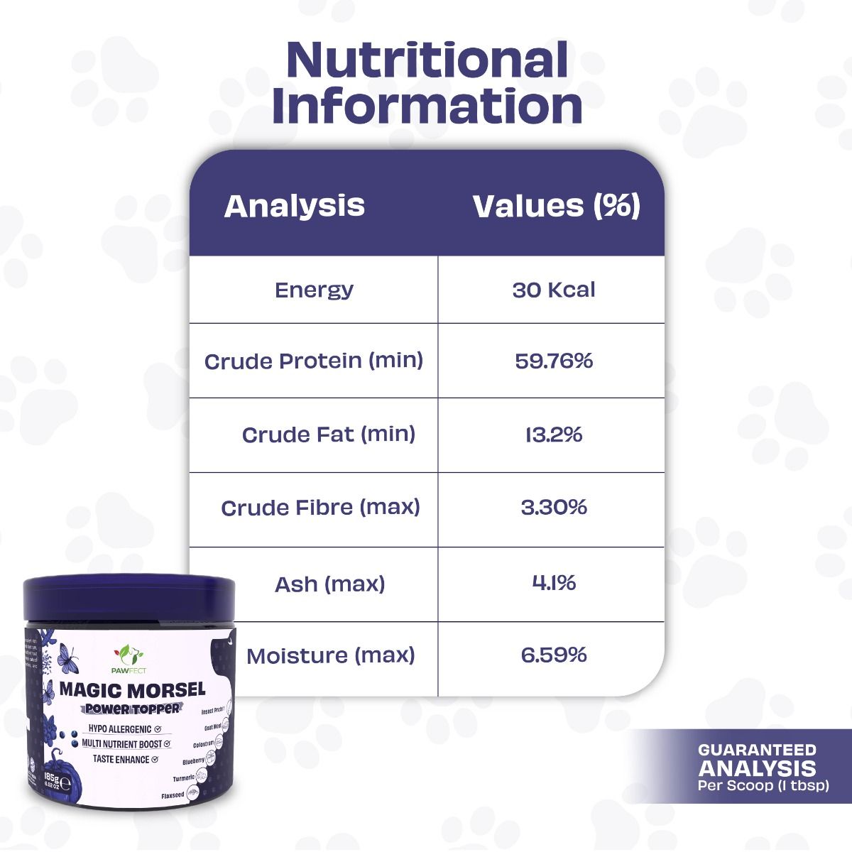 Pawfect Magic Morsel Larva proteinli Köpek Toppers, 185g